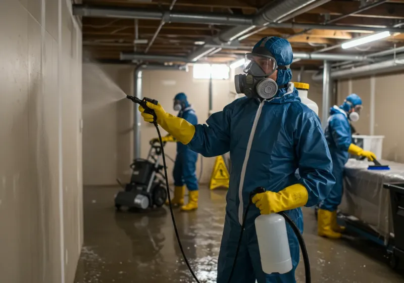 Basement Sanitization and Antimicrobial Treatment process in Isle of Wight County, VA