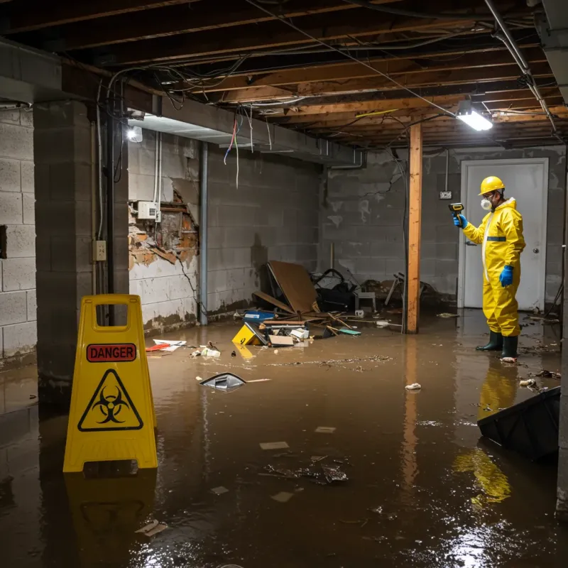 Flooded Basement Electrical Hazard in Isle of Wight County, VA Property